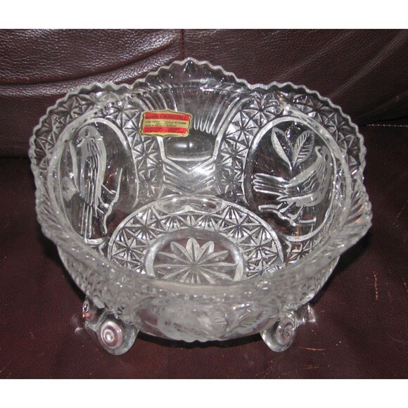 Bleikristall Lead Crystal Hand Cut Footed Bowl 7.5 Inches...